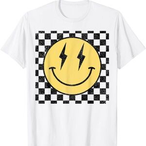 Retro happy face tee